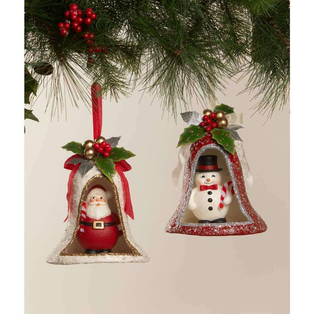 Kitschmas Snowman in Bell | Bethany Lowe | Christmas Decor