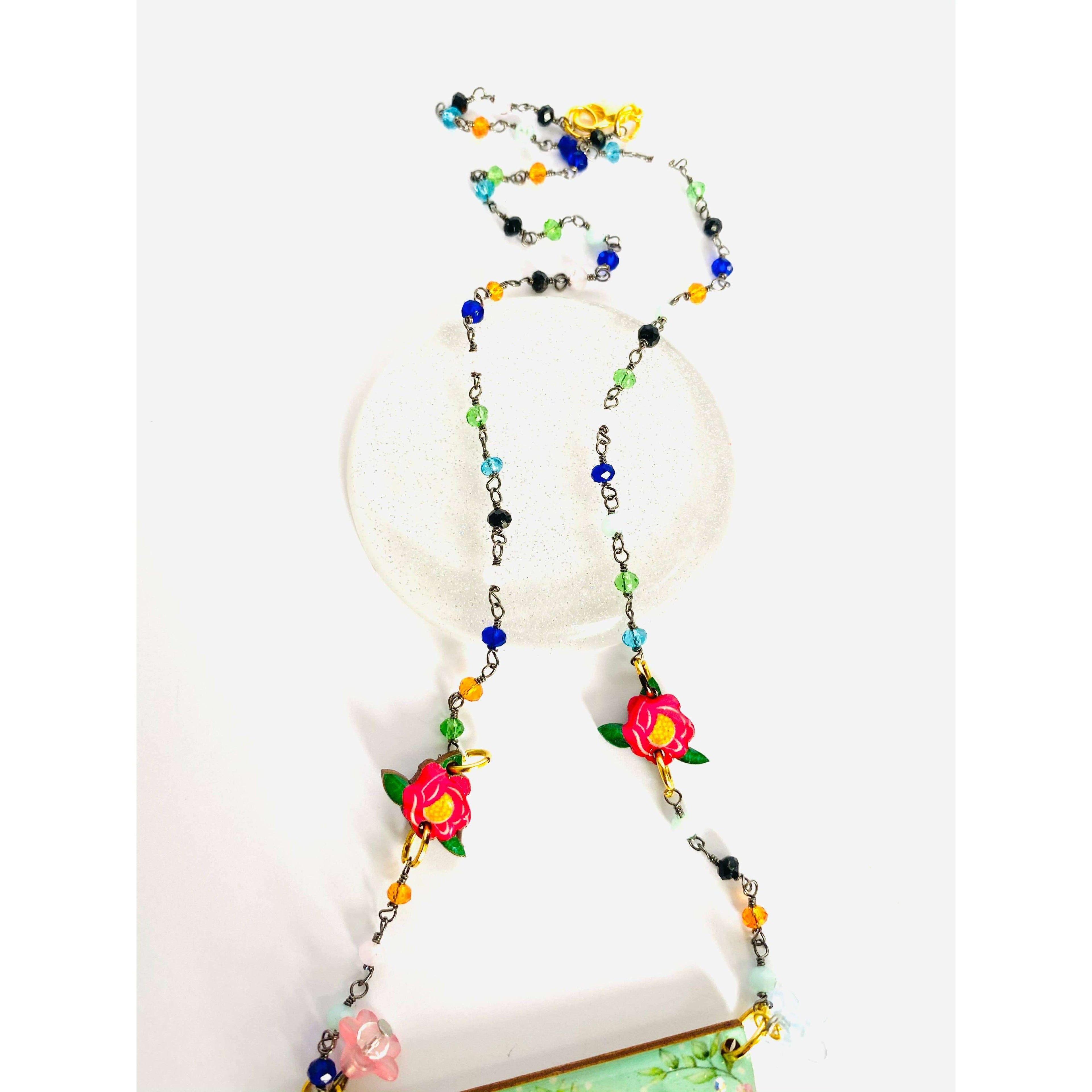 Lady and Hummingbird Statement Necklace by Rosie Rose Parker