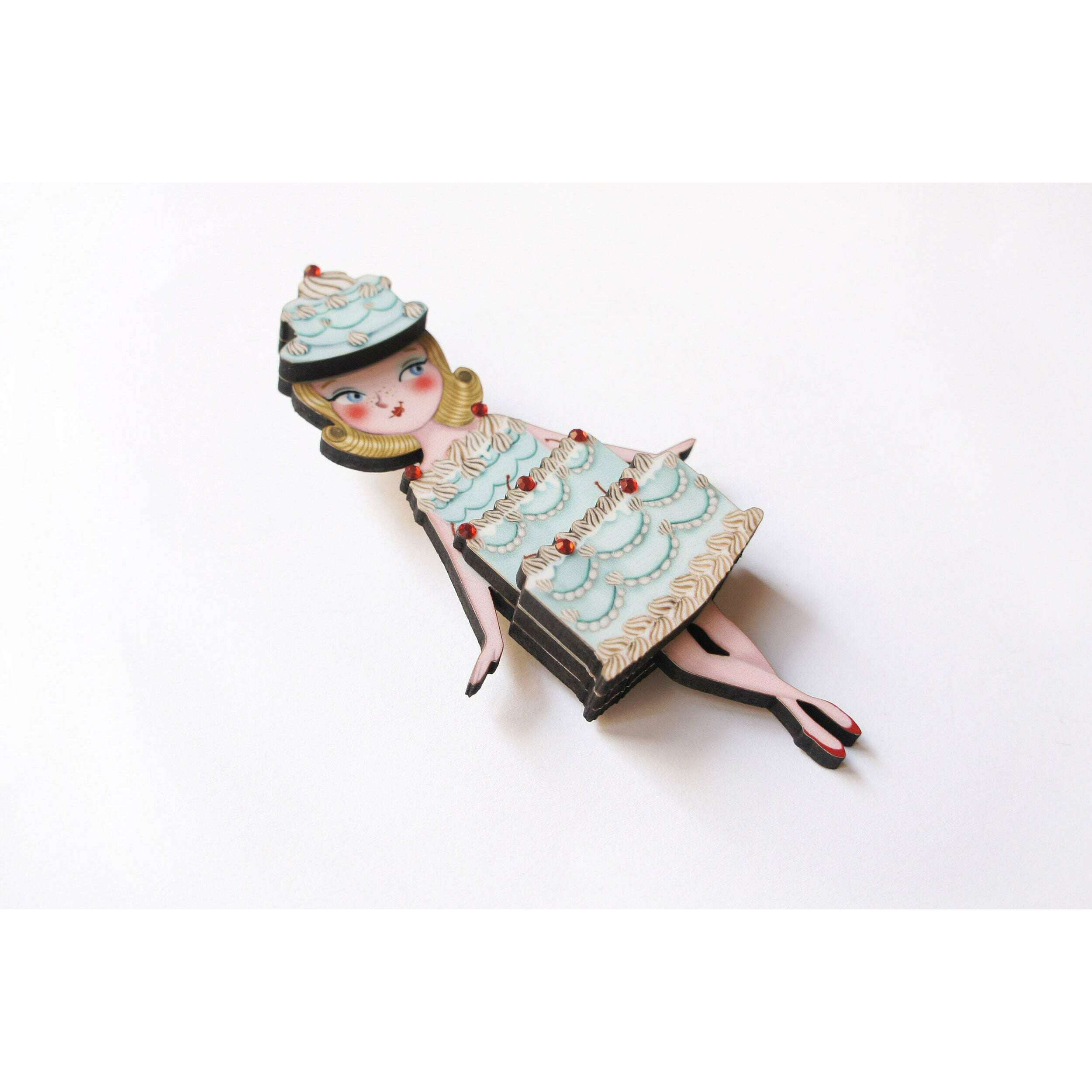 Cake Woman Brooch by Laliblue