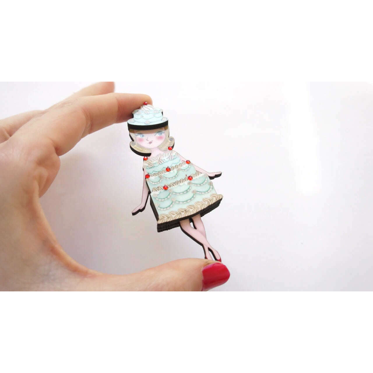 Cake Woman Brooch by Laliblue