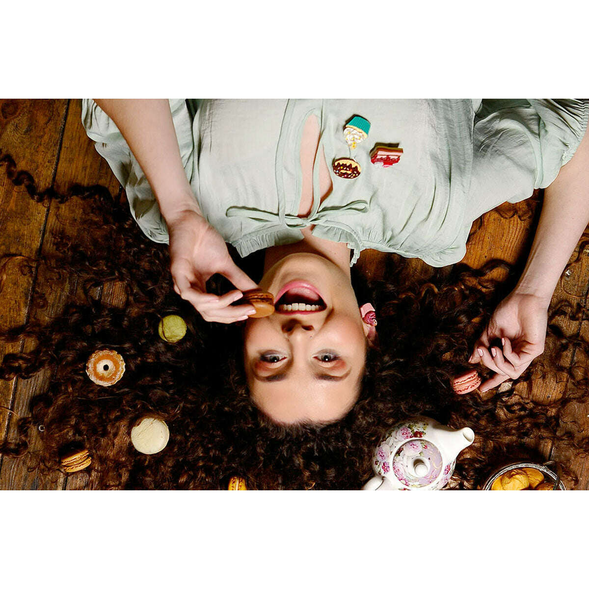 Chocolate Donut Brooch by Laliblue