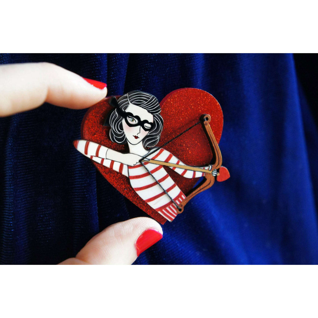 Cupid Girl Brooch by Laliblue
