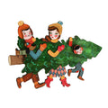 Family With Christmas Tree Brooch by Laliblue