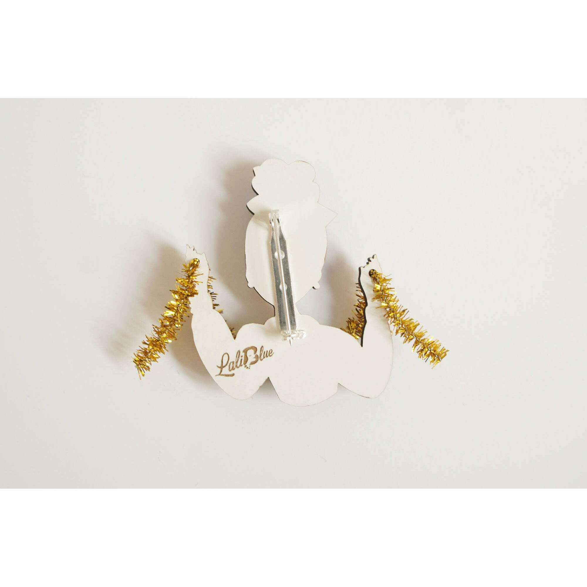 Girl With Tinsel Brooch by Laliblue