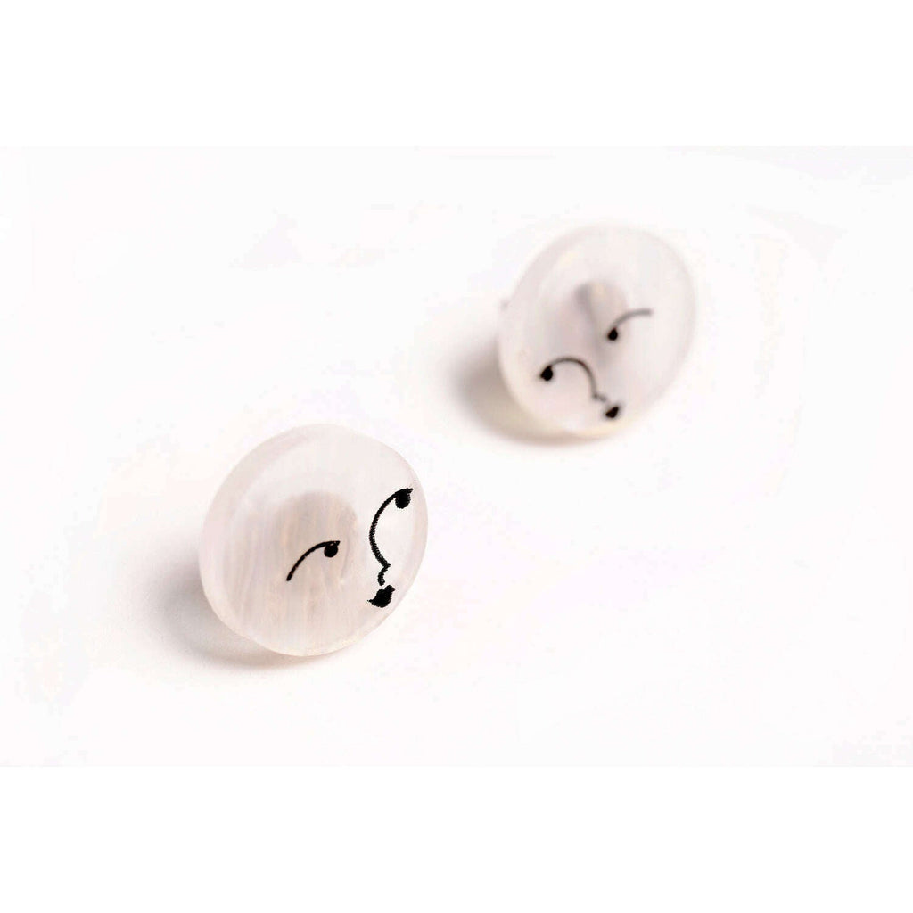 Hand and Moon Earrings by Laliblue