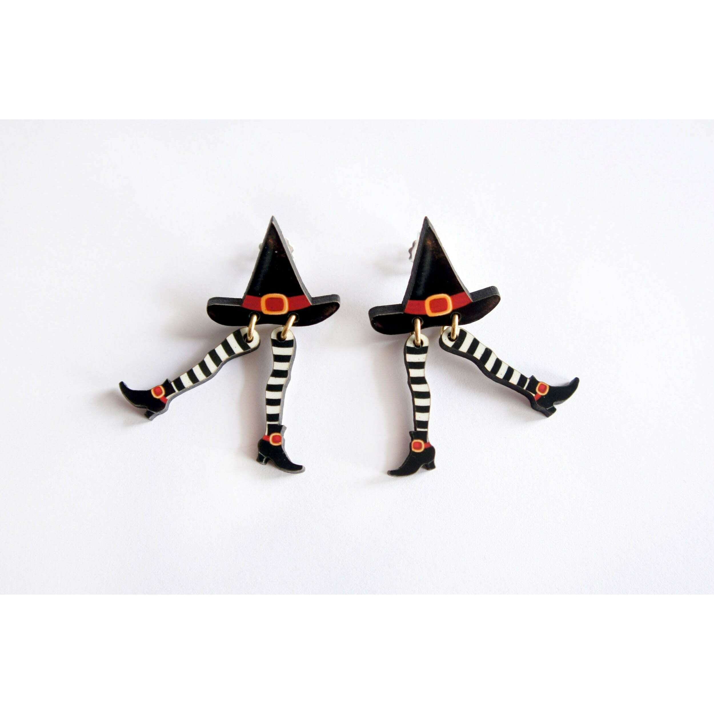 Hidden Witch Halloween Earrings by Laliblue