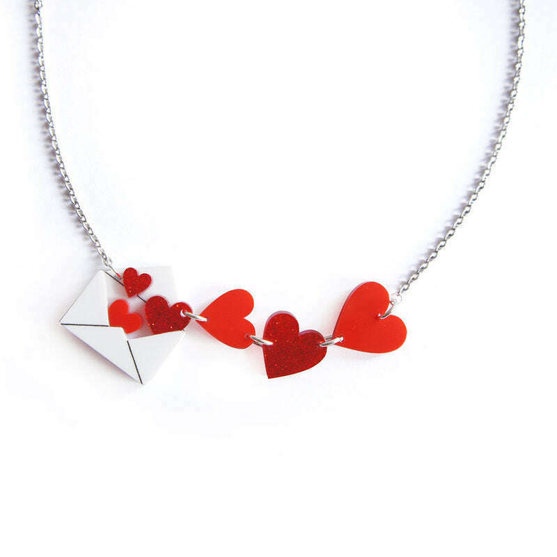 Love Letters Necklace by Laliblue - Rainbow