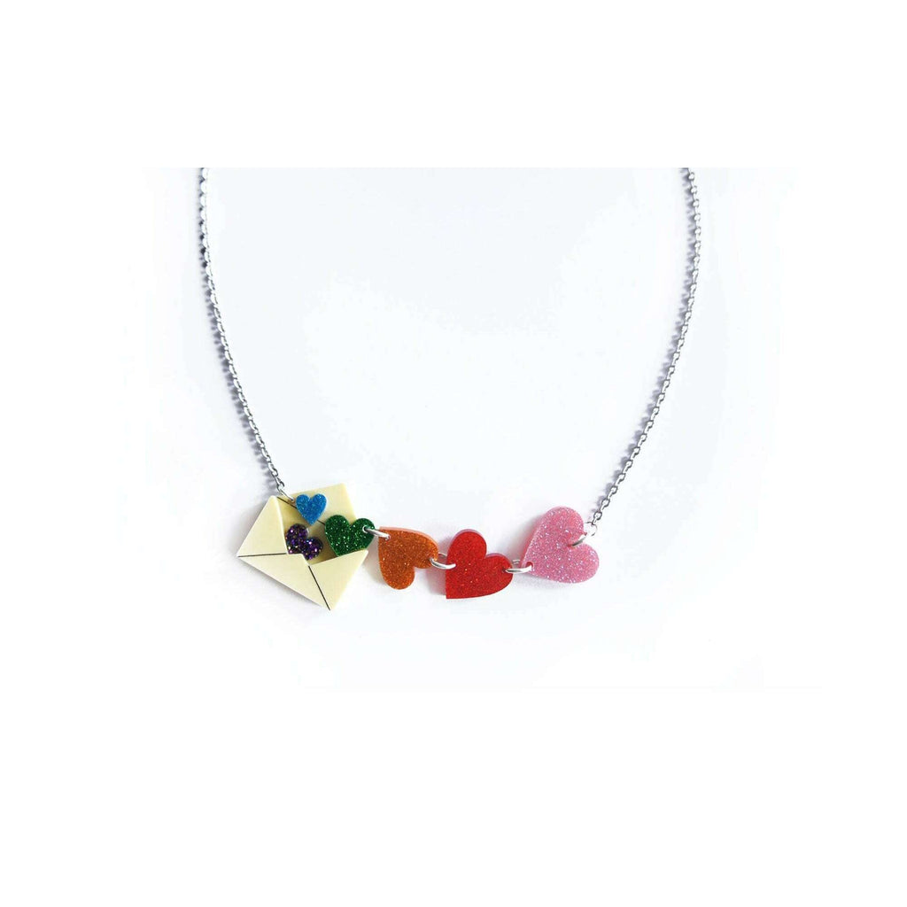 Love Letters Necklace by Laliblue - Rainbow