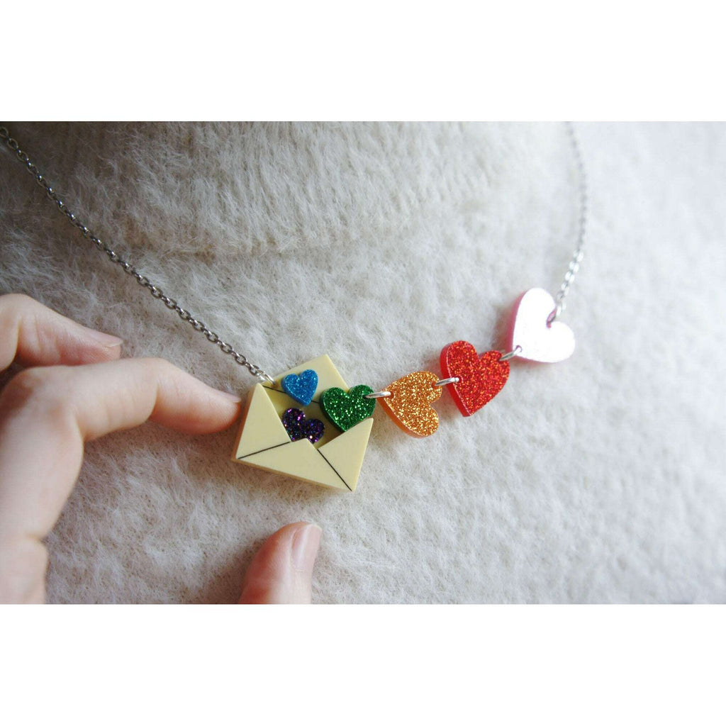 Love Letters Necklace by Laliblue - Red