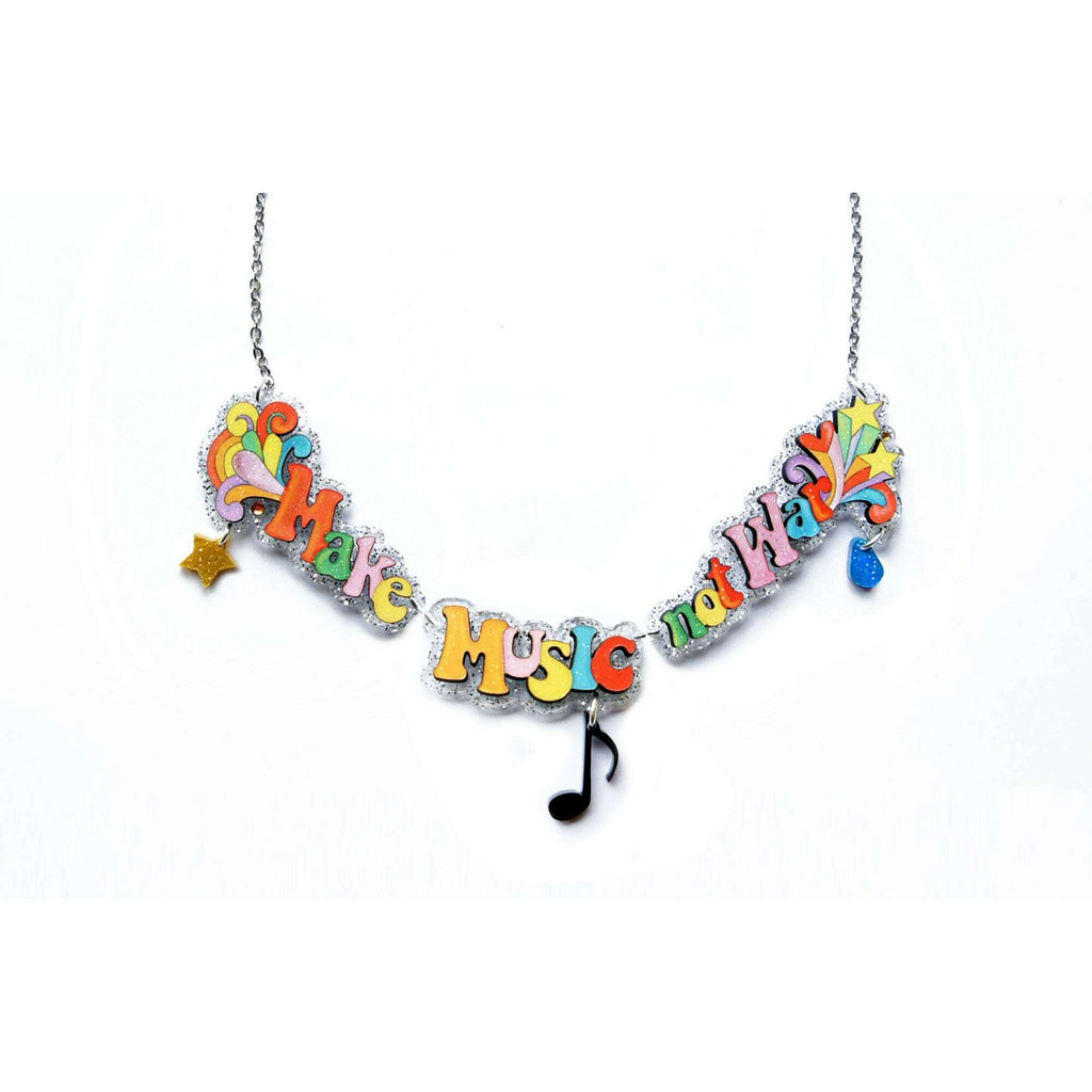 Make Art Not War Necklace by Laliblue