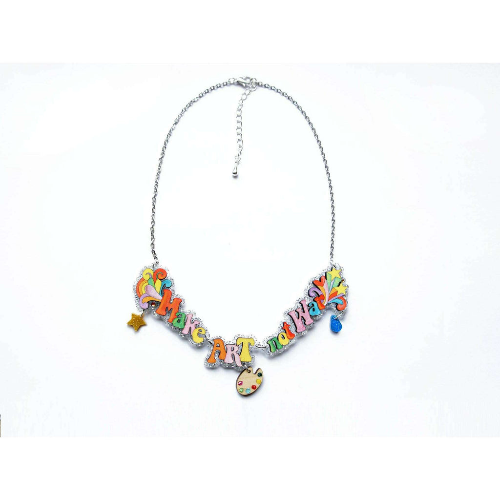 Make Art Not War Necklace by Laliblue