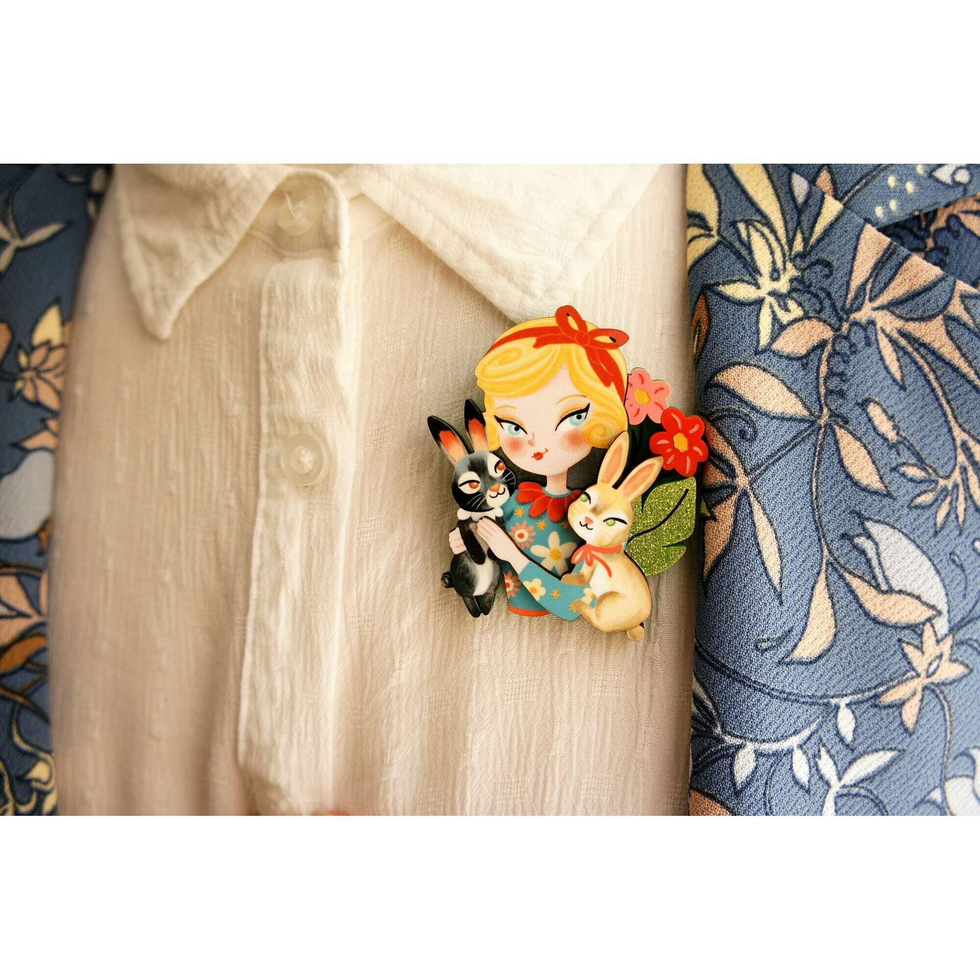 Rabbit Lover Brooch by Laliblue