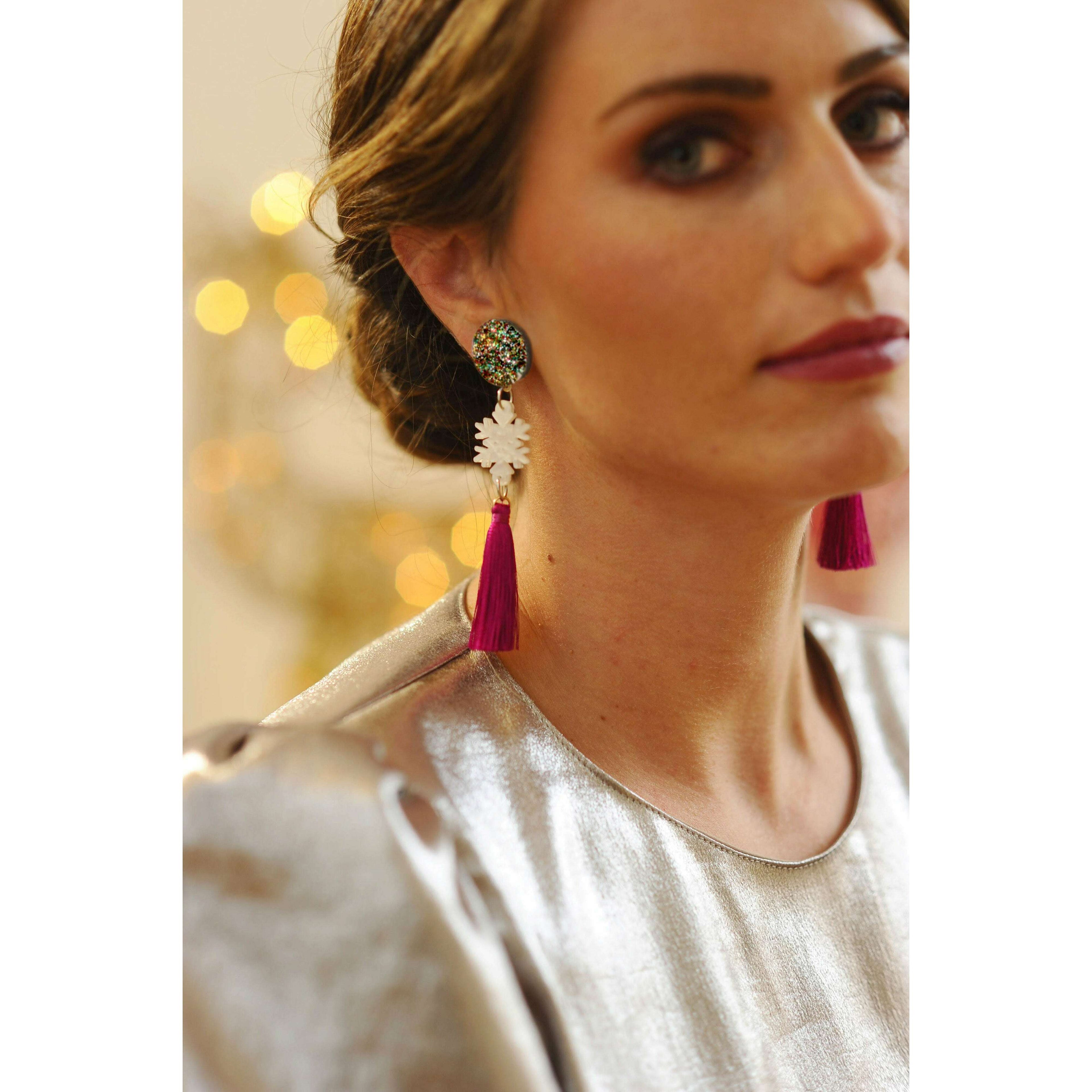 Snow Star Earrings by Laliblue