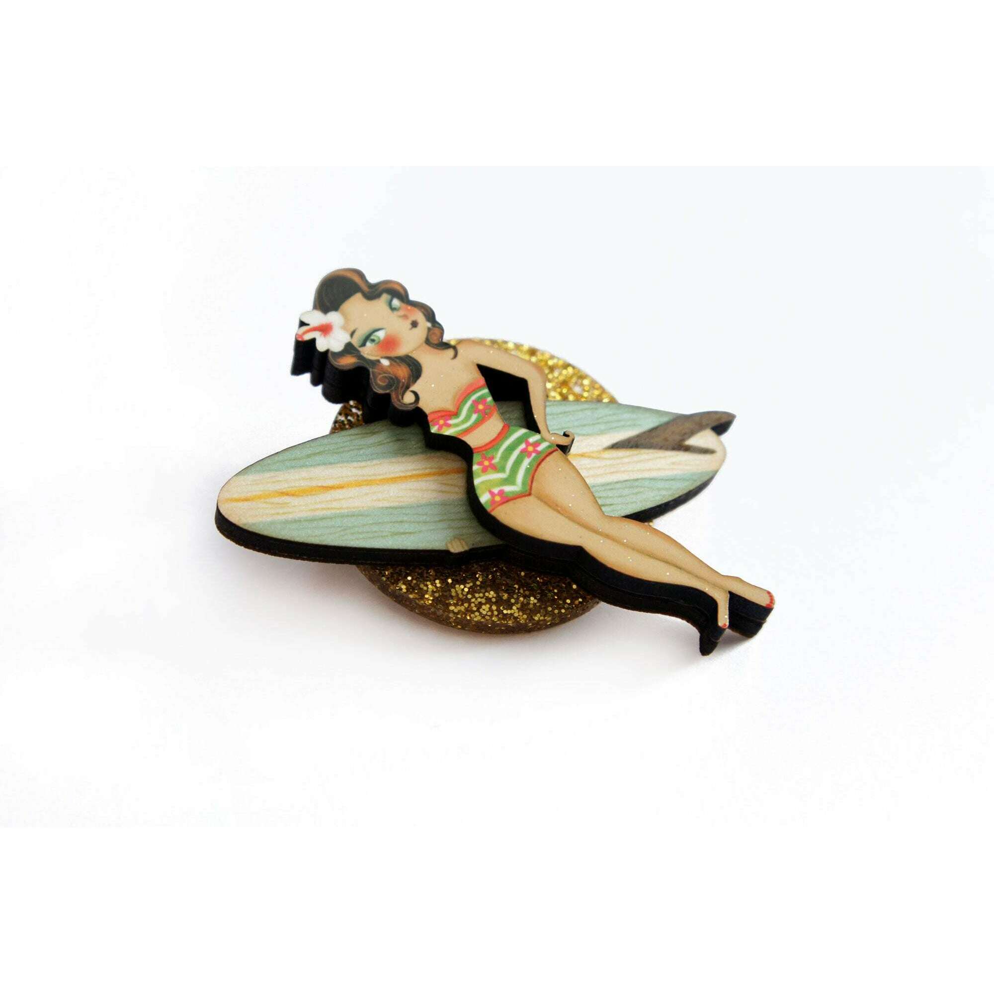 Surfer Girl Brooch by Laliblue