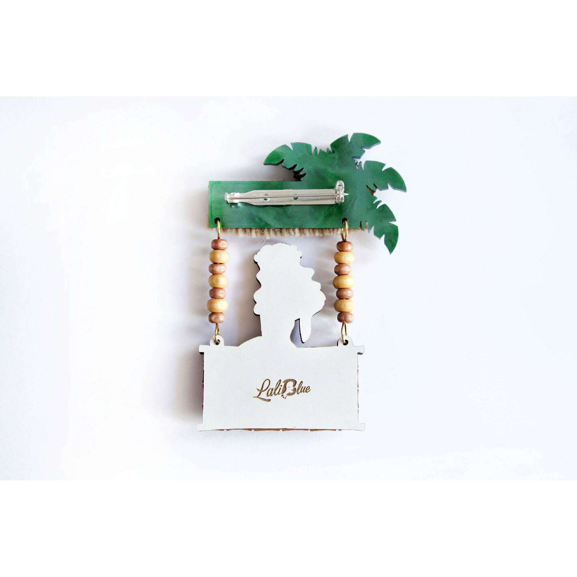 Tiki Waitress Brooch by Laliblue