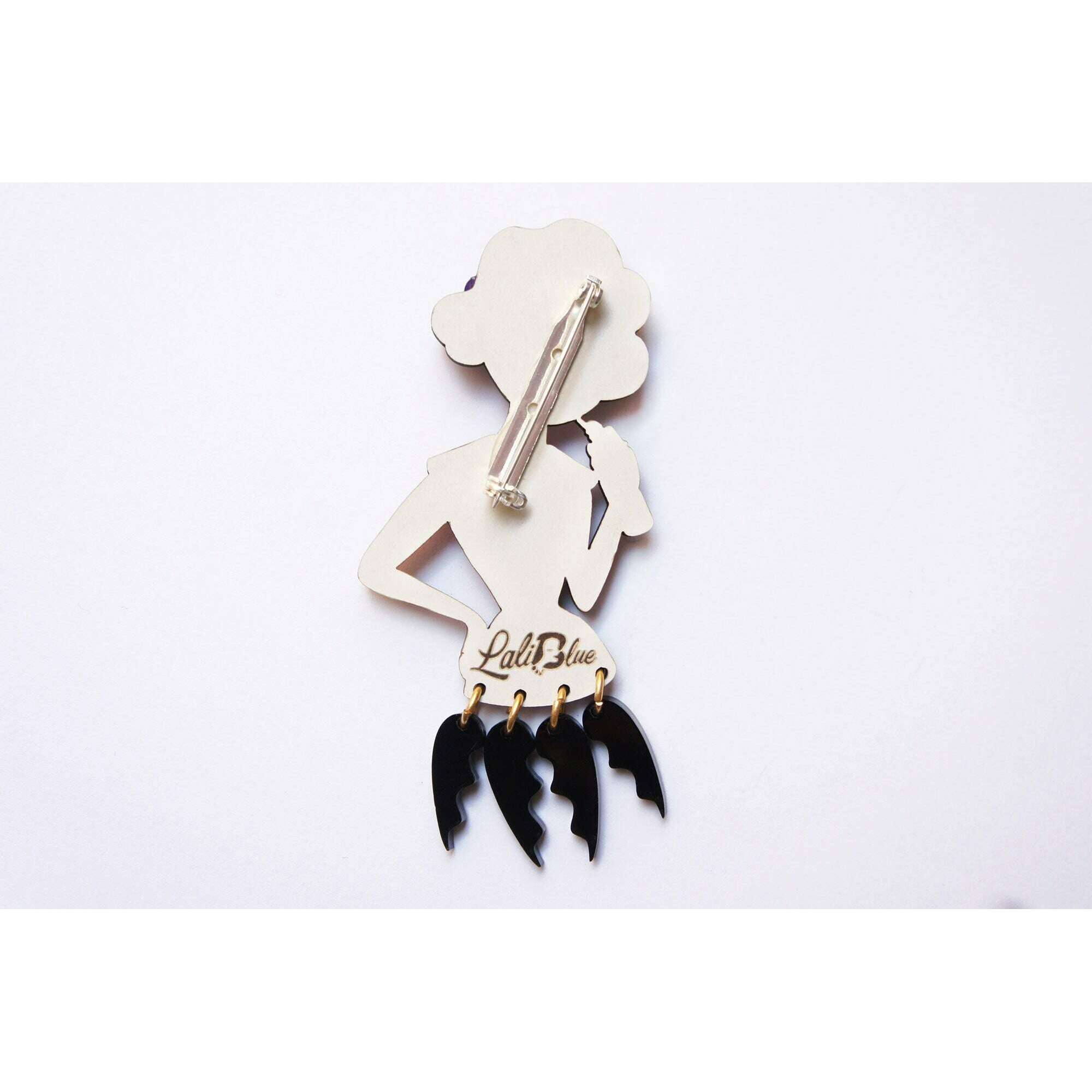 Vampire Bat Woman Brooch by Laliblue