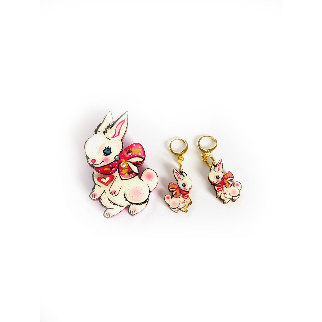 Layla the Bunny Brooch by Rosie Rose Parker