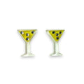 Itty-Bitty Martini Earrings by Lipstick & Chrome