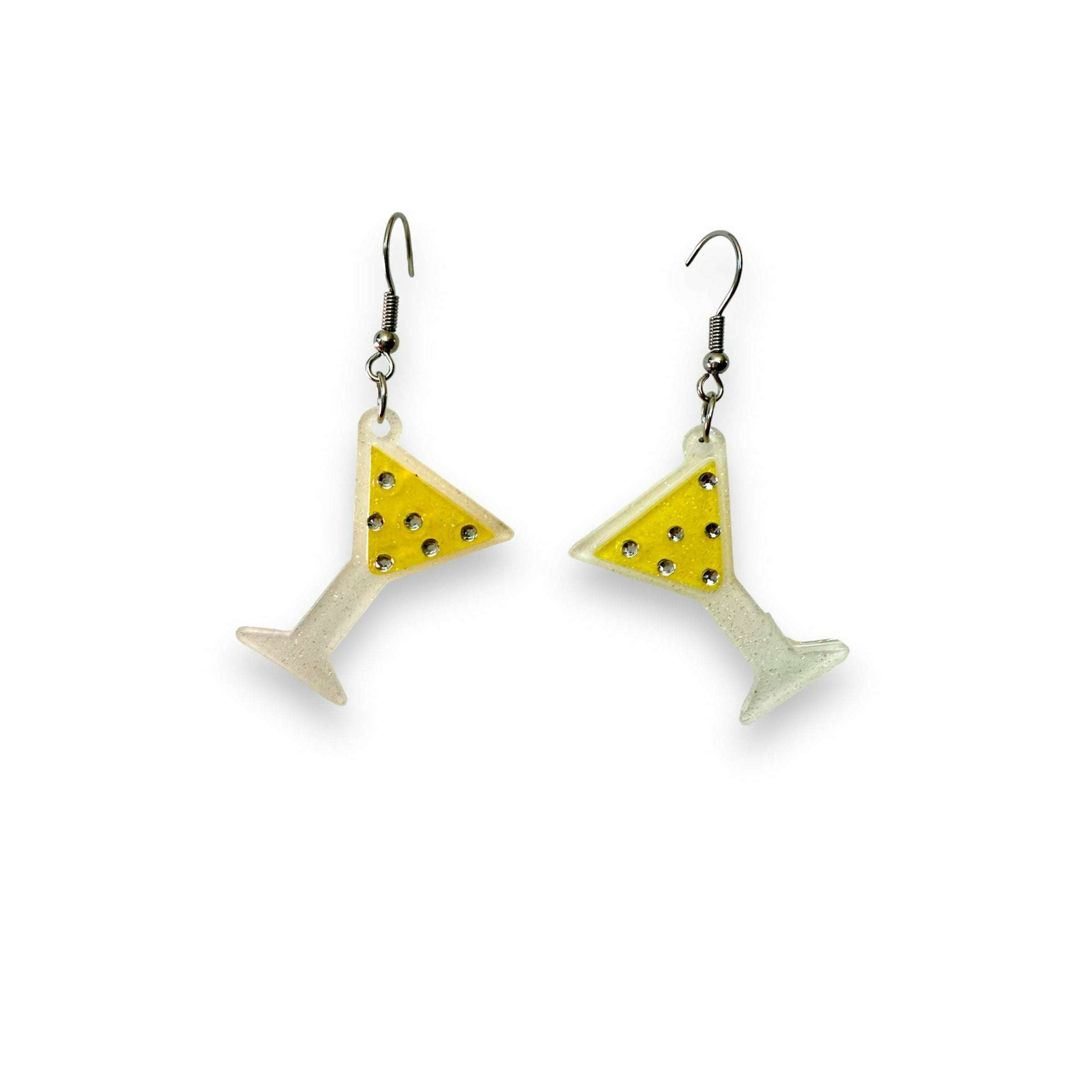 Martini Drop Earrings by Lipstick & Chrome