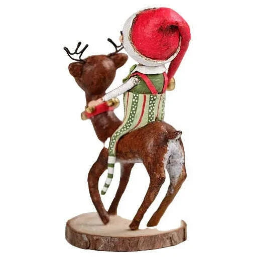 Run Run Reindeer Christmas Figurine by Lori Mitchell