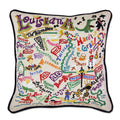 Louisiana Hand-Embroidered Pillow