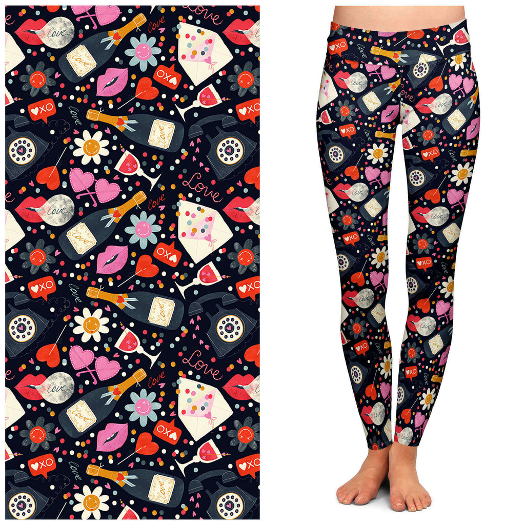 "Love Struck" Buttery Soft Leggings by Lipstick & Chrome Tall & Curvy