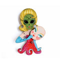 Undercover Martian Brooch by Laliblue – Retro Kitschy Statement Brooch for Collectors