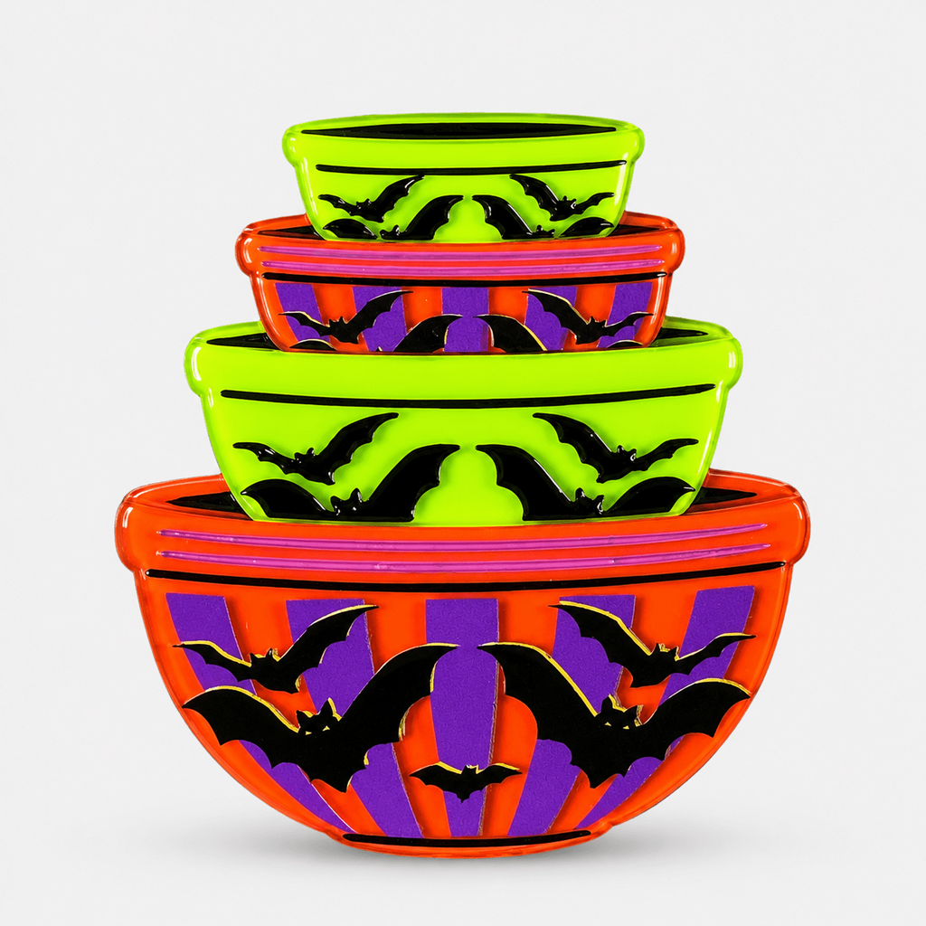 Menacing Mixers Halloween Bowls Brooch by Lipstick & Chrome