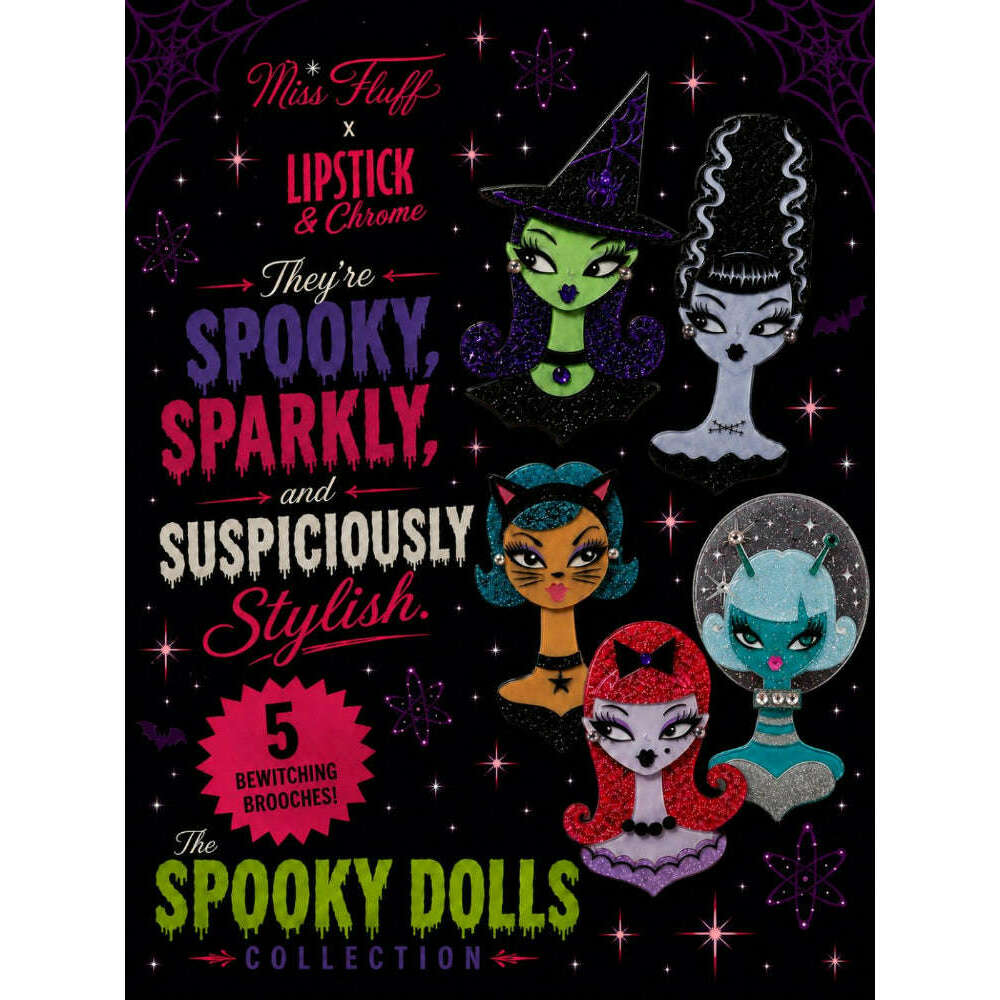 Bubblegum Boo Spooky Doll Brooch by Miss Fluff x Lipstick & Chrome
