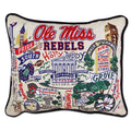 Mississippi, University of (Ole Miss.) Collegiate Hand-Embroidered Pillow