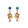 Monkeys with Cymbals Earrings  by Laliblue