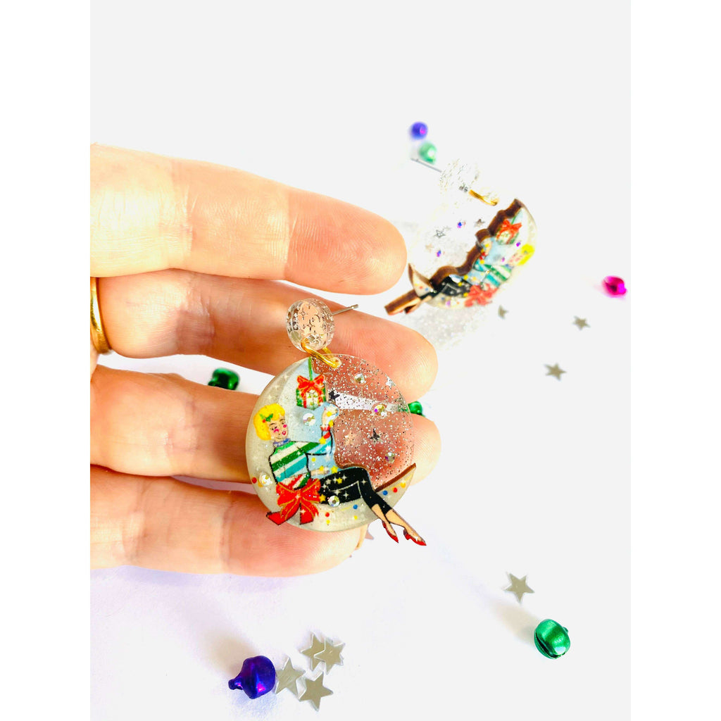 Moon Girl Christmas Brooch by Rosie Rose Parker