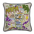Napa Valley Hand-Embroidered Pillow