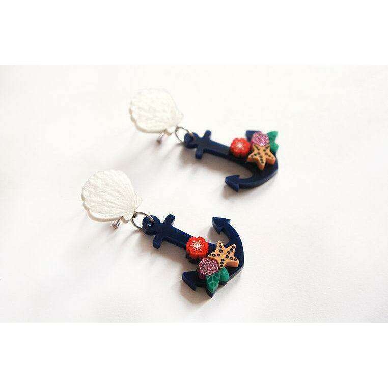 Nautical Anchor Earrings by Laliblue