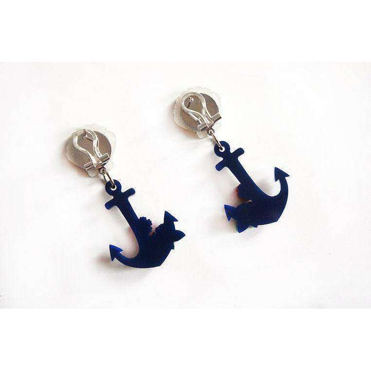Nautical Anchor Earrings by Laliblue