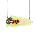 Necklace/Brooch Girl on Mat by Laliblue