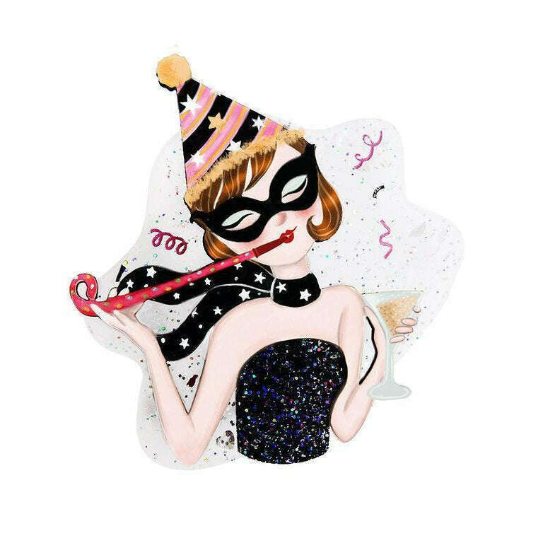 New Years Eve Party Brooch by Laliblue