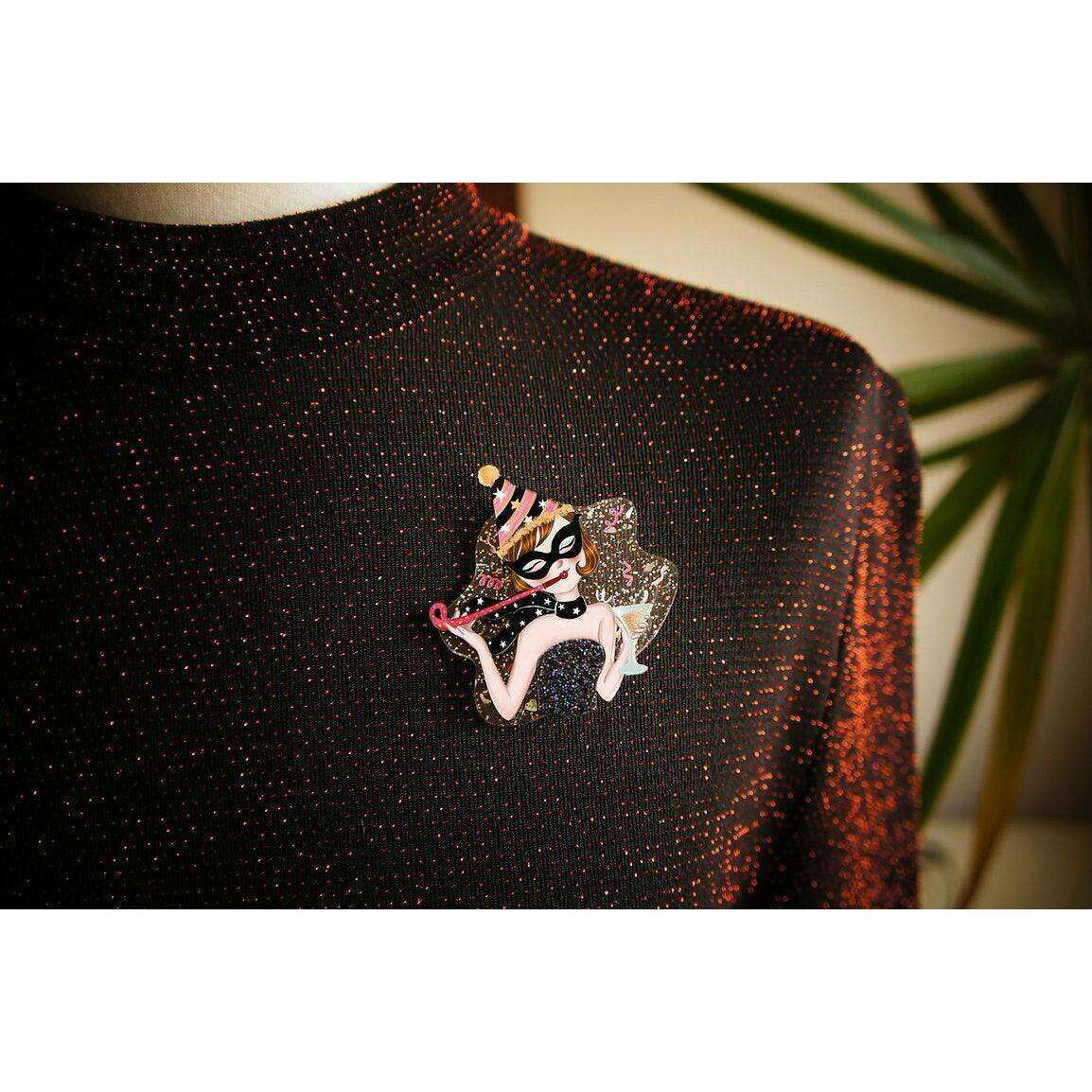 New Years Eve Party Brooch by Laliblue