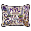 New York University (NYU) Collegiate Embroidered Pillow by CatStudio