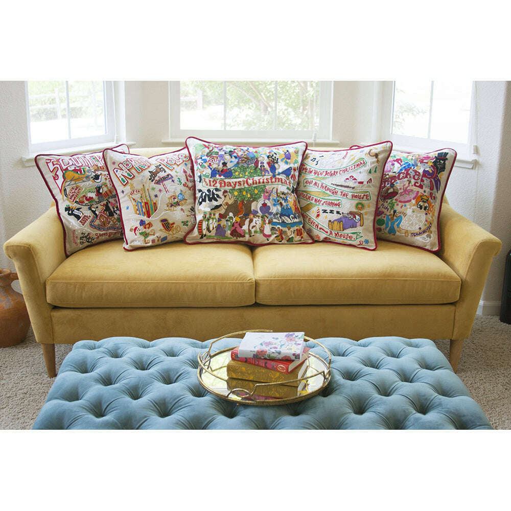Nutcracker Hand-Embroidered Pillow