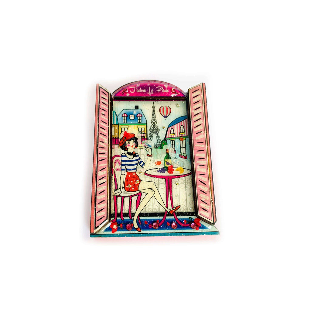 Oh la la Paris Scene Brooch by Rosie Rose Parker
