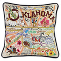 Oklahoma Hand-Embroidered Pillow