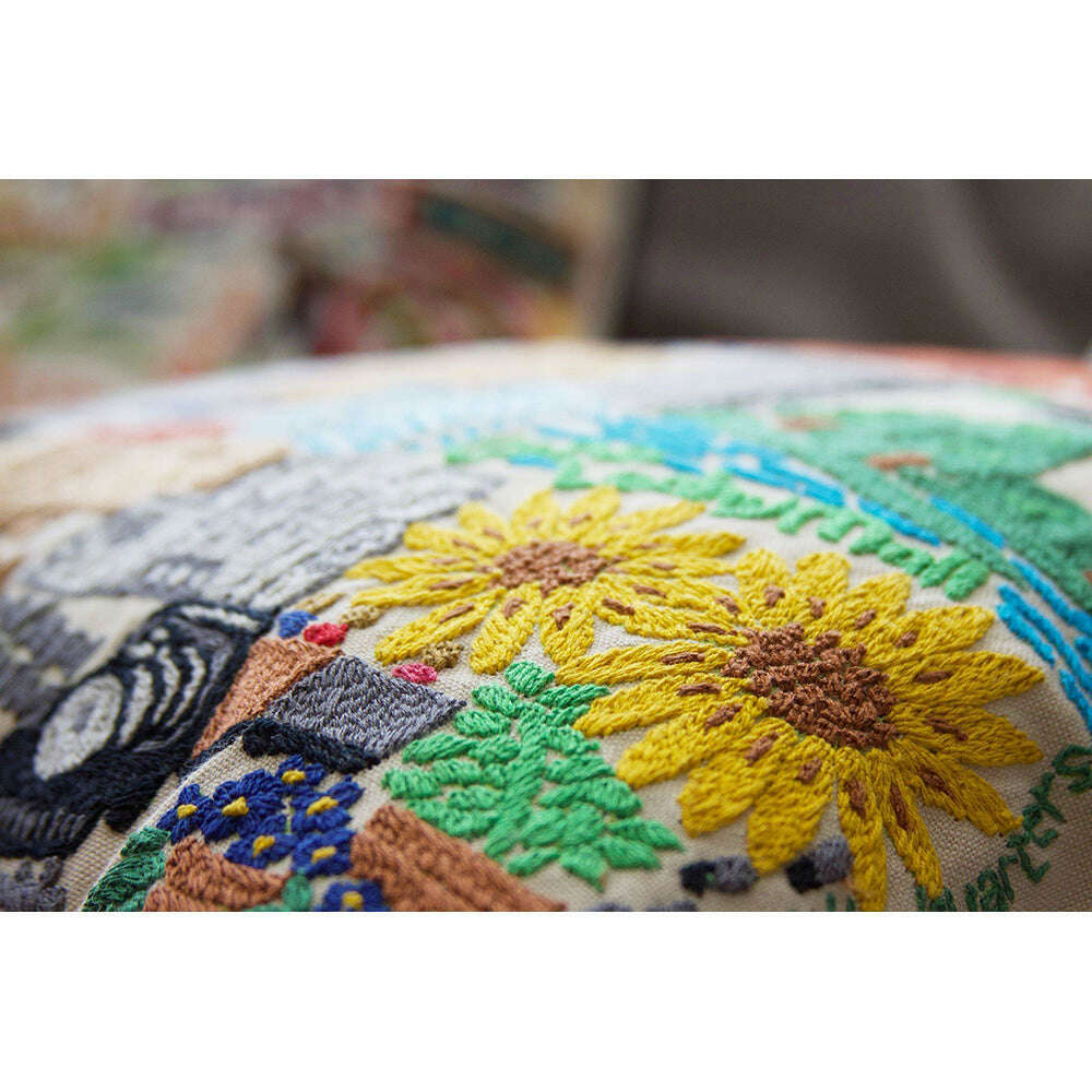 Omaha Hand-Embroidered Pillow