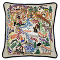 Oregon Hand-Embroidered Pillow