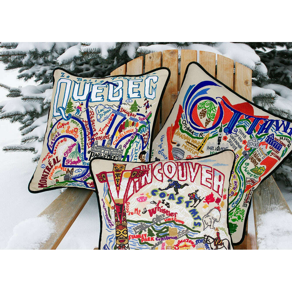 Ottawa Hand-Embroidered Pillow