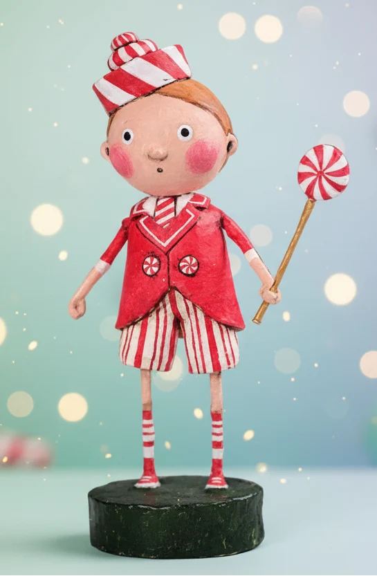 Peppermint Pete Christmas Figurine by Lori Mitchell