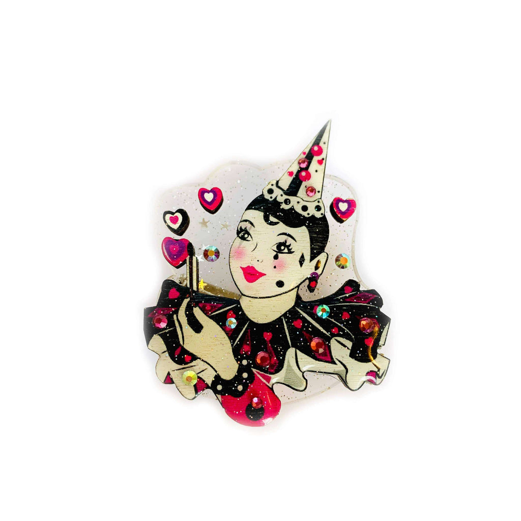 Pierrot Mime Brooch by Rosie Rose Parker