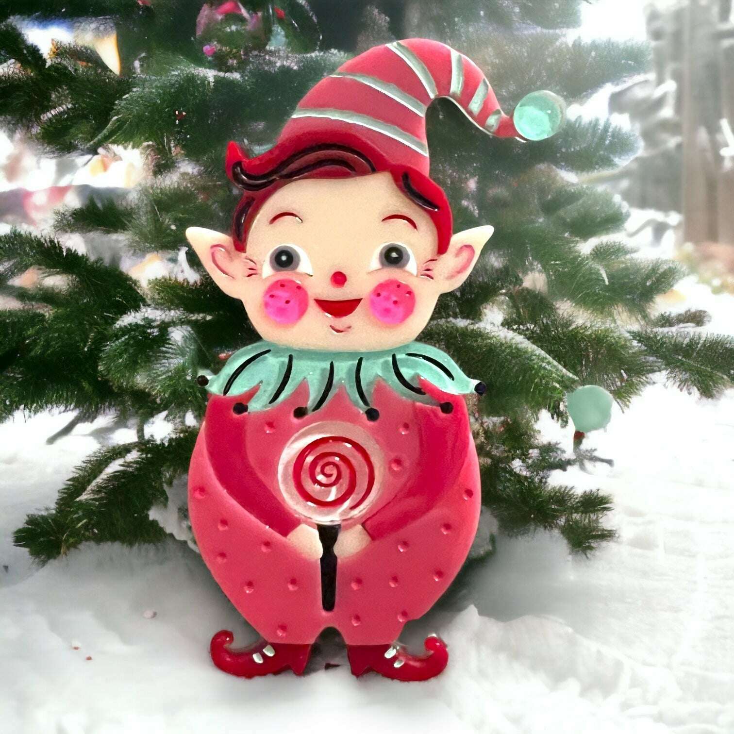 PINK North Pole Apprentice Brooch by Johanna Parker x Lipstick & Chrome