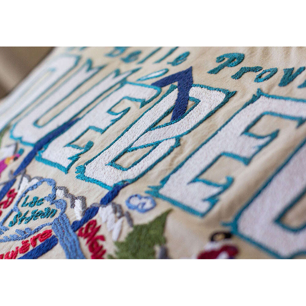 Quebec Hand-Embroidered Pillow