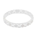 Quilted Resin Bangle Bracelet -WHITE
